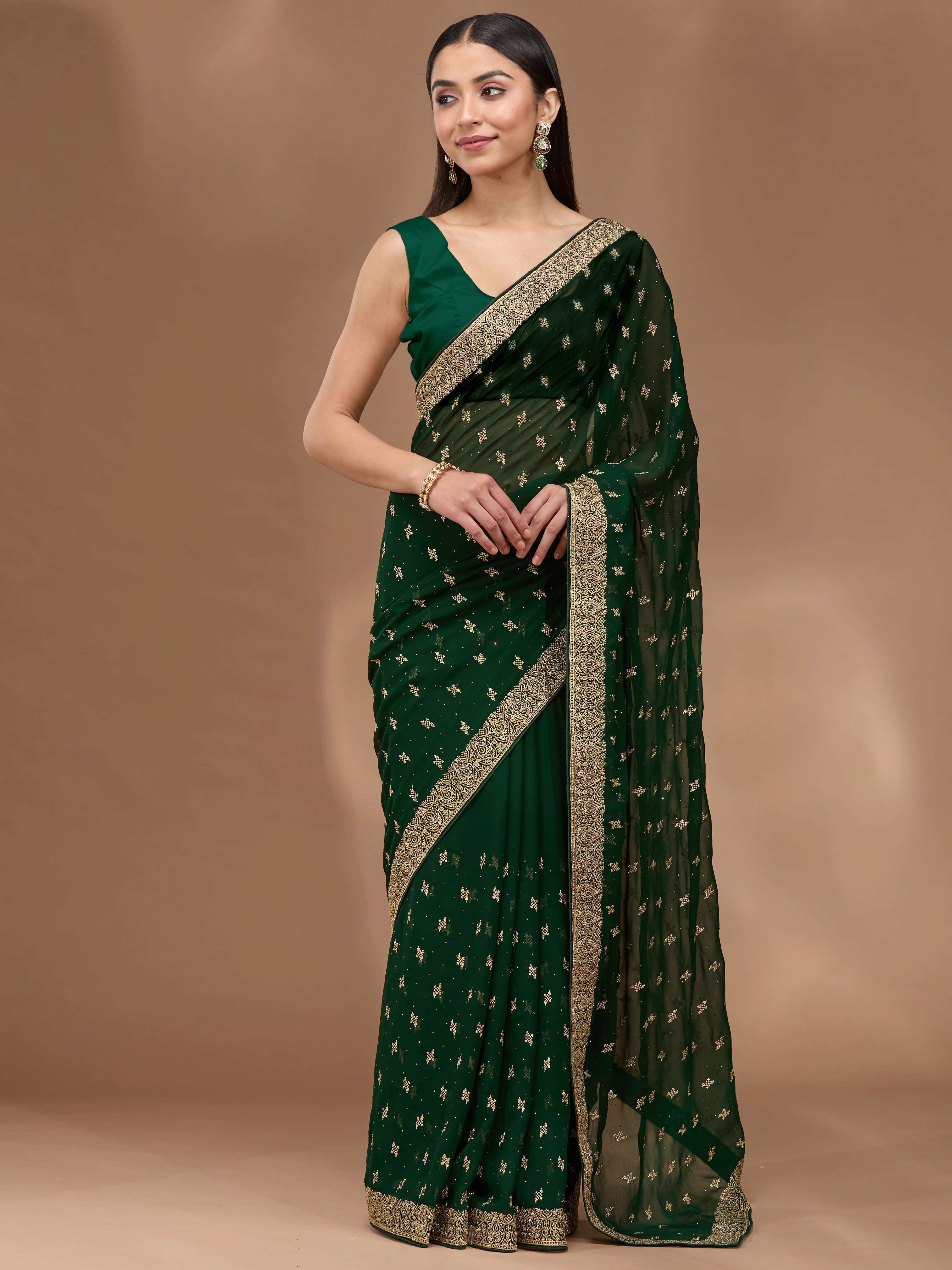 Vrinda - Emerald Green - Image 5